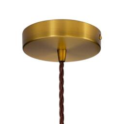 SE Home Matt Black Small Trinity Metal Pendant Light - Matt Antique Brass - thumbnail 4