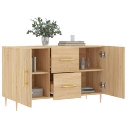 Berkfield Home Sideboard Sonoma Oak 100x36x60 cm Engineered Wood in Brown - Size: 100 x 36 x 60 cm - thumbnail 4