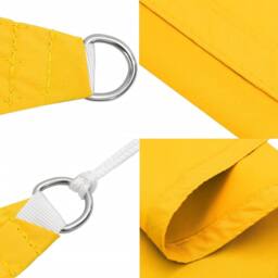 Berkfield Home Sunshade Sail Oxford Fabric Triangular 5x5x6 m Yellow - thumbnail 7