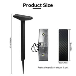 INMTFEI 4 Pack Solar Pathway Lights Waterproof Garden Stake Lights in Black - thumbnail 8