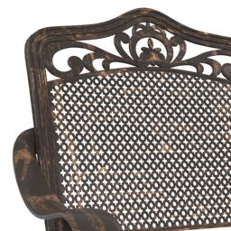 Berkfield Home Garden Chairs 2 pcs Bronze Cast Aluminium - thumbnail 7