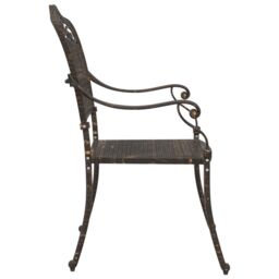 Berkfield Home Garden Chairs 2 pcs Bronze Cast Aluminium - thumbnail 5