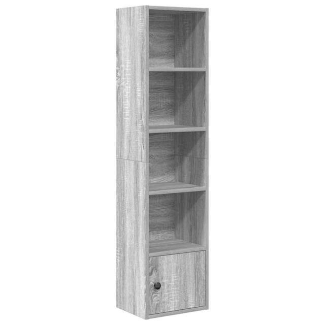 Berkfield Home Bookcase Grey Sonoma 31x24x127 cm Engineered Wood - Size: 31 x 24 x 127 cm - image 1
