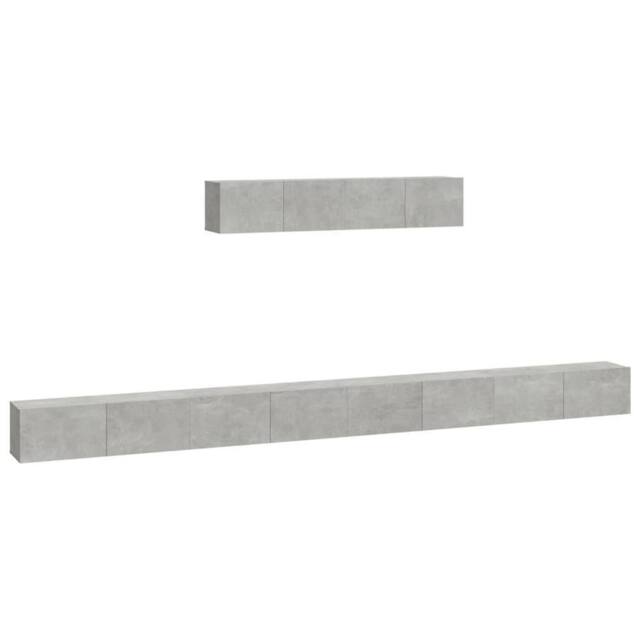 Berkfield Home 4 Piece TV Cabinet Set Concrete Grey Engineered Wood - image 1