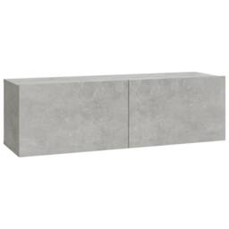 Berkfield Home 4 Piece TV Cabinet Set Concrete Grey Engineered Wood - thumbnail 5
