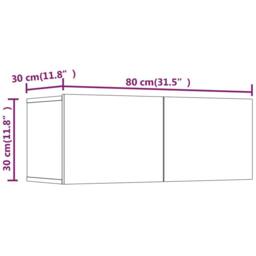 Berkfield Home 4 Piece TV Cabinet Set Concrete Grey Engineered Wood - thumbnail 9