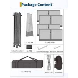 Kelvenix 3x3m Garden Folding Tent in Beige - Size: 0.6m2 - thumbnail 3