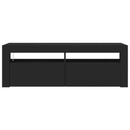 Berkfield Home TV Cabinet with LED Lights Black 120x35x40 cm - Size: 120 x 35 x 40 cm - thumbnail 8