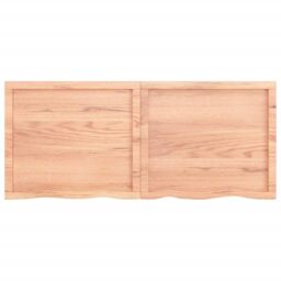 Berkfield Home Wall Shelf Light Brown 140x60x(2-4) cm Treated Solid Wood Oak - thumbnail 3