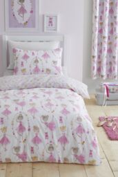 Bedlam 'Ballet Dancer' Kids Duvet Cover Set in Pink - Size: Double - thumbnail 1