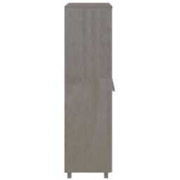Berkfield Home Wardrobe HAMAR Light Grey 89x50x180 cm Solid Wood Pine - Size: 89 x 50 x 180 cm - thumbnail 4