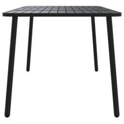 Berkfield Home Garden Table Anthracite 165x80x71 cm Steel in Black - Size: 165 x 80 x 71 cm - thumbnail 4