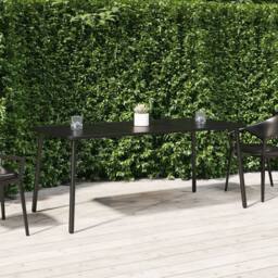 Berkfield Home Garden Table Anthracite 165x80x71 cm Steel in Black - Size: 165 x 80 x 71 cm - thumbnail 2