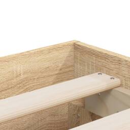 Berkfield Home Bed Frame with Drawers without Mattress Sonoma Oak 200x200 cm in Tan - thumbnail 8