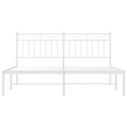 Berkfield Home Metal Bed Frame with Headboard White 150x200 cm King Size - thumbnail 6