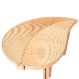 Wyld and Coco Natural Rattan Nest of 3 Coffee Tables - Leaf Design Indoor-Outdoor - thumbnail 7