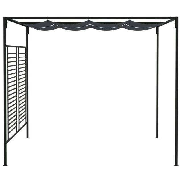 Berkfield Home Gazebo with Retractable Roof 4x3x2.3 m Anthracite 180 g/m ² in Black - image 1