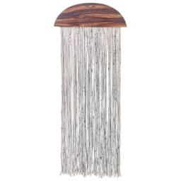 Wyld and Coco Poplar Wood Cotton Tassels Wall Hanging 37 x 4 x 92 cm in Brown - thumbnail 3