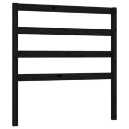 Berkfield Home Bed Headboard Black 96x4x100 cm Solid Wood Pine - Size: 96 x 4 x 100 cm - thumbnail 2