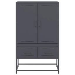 Berkfield Home Highboard Anthracite 68x39x111.5 cm Steel in Charcoal - thumbnail 5