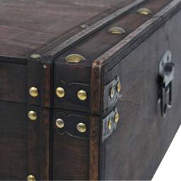 Berkfield Home Coffee Table Solid Wood Vintage Style 120x55x35 cm in Brown - Size: 120 x 55 x 35 cm - thumbnail 7