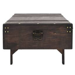 Berkfield Home Coffee Table Solid Wood Vintage Style 120x55x35 cm in Brown - Size: 120 x 55 x 35 cm - thumbnail 5