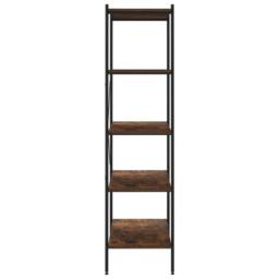 Berkfield Home Sturdy 5-Tier Shelving Unit Black & Dark Wood 80x40x163 cm - Size: 80 x 40 x 163 cm - thumbnail 4