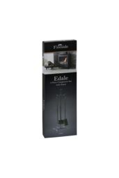 JVL Edale 3 Piece Companion Set + Stand in Black - thumbnail 5