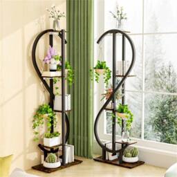 NESTLUNE 55*26*123 Modern Plant Stand Grow Lights Flower Pot in Black - Size: 100 cm x 15 cm - thumbnail 4