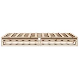 Berkfield Home Modern Bed Frame without Mattress 120x200 cm Solid Wood Pine in Light Tan - Size: Small Double - thumbnail 5