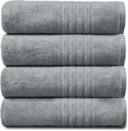 GAVENO CAVAILIA 4 Pack Hampton Towel in Grey - thumbnail 1