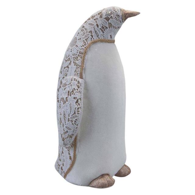 VFM e-Store Christmas Penguin Decoration 38cm x 24cm White X 1 - Size: 38 cm x 24 cm - image 1