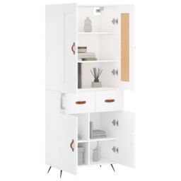 Berkfield Home Highboard White 69.5x34x180 cm Engineered Wood - thumbnail 3