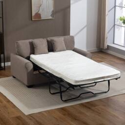 Artemis Home Lewiston Fabric Pull Out Sofabed in Brown - Size: 3 Seater - thumbnail 5