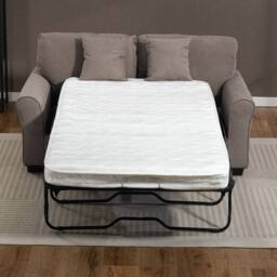 Artemis Home Lewiston Fabric Pull Out Sofabed in Brown - Size: 3 Seater - thumbnail 4