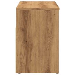 Berkfield Home Shoe Bench Artisan Oak 80x30x45 cm Engineered Wood in Brown - Size: 80 x 30 x 45 cm - thumbnail 5