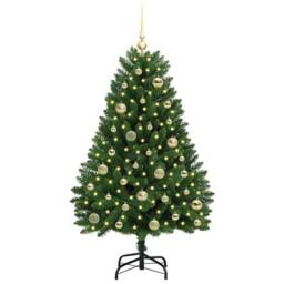 Berkfield Home Artificial Christmas Tree with Stand Green 120 cm PVC & Metal - thumbnail 3