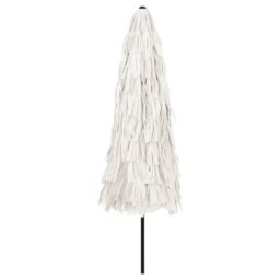 Berkfield Home Garden Parasol with Steel Pole White 324x324x247 cm - Size: 324 x 324 x 247 cm - thumbnail 6