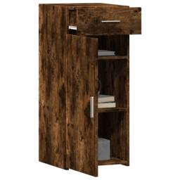 Berkfield Home Sideboard Smoked Oak 40x42.5x93 cm Engineered Wood in Brown - thumbnail 3