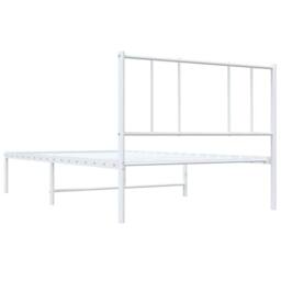 Berkfield Home Metal Bed Frame with Headboard White 80x200 cm - thumbnail 8