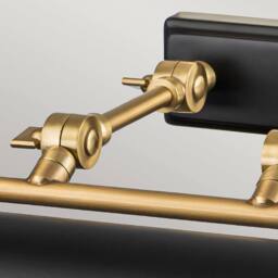 Netlighting Winchfield 4 Light Large Picture Light Aged Brass & Matte Black in Gold - thumbnail 4