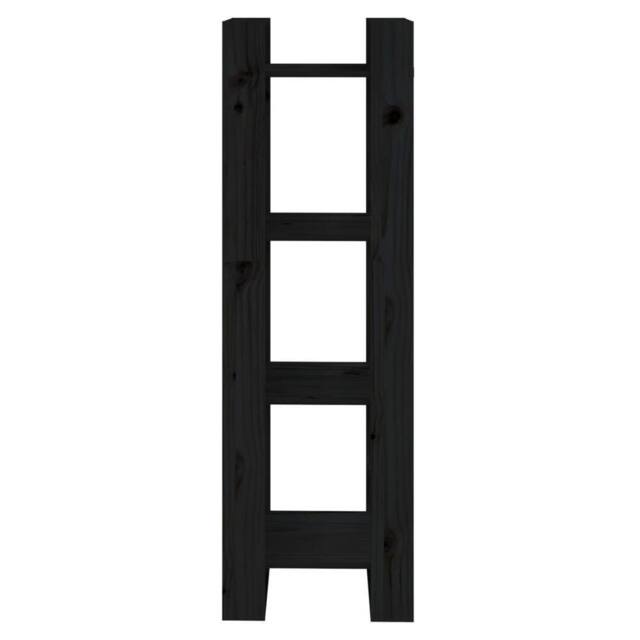 Berkfield Home Beautiful Book Cabinet/Room Divider Black 41x35x125 cm Solid Wood Pine - Size: 41 x 35 x 125 cm - image 1