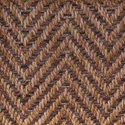 RainbowHome Herringbone Cotswold Stair Runner with 100% Black Cotton Border 50cm x 700cm in Brown - Size: 20 cm x 12 cm - thumbnail 2