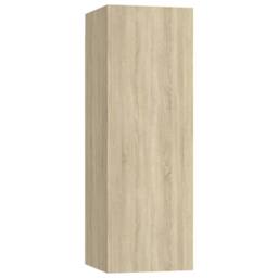 Berkfield Home Sturdy 4 Piece TV Cabinet Set Sonoma Oak Engineered Wood in Light Oak - thumbnail 6