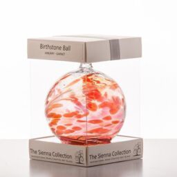 Sienna Glass Birthstone Ball January Garnet in Burnt Orange