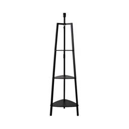 ValueLights Hiru 3 Tier Wooden Tripod Shelf Corner Floor Lamp Base in Black - thumbnail 6