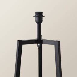 ValueLights Hiru 3 Tier Wooden Tripod Shelf Corner Floor Lamp Base in Black - thumbnail 3