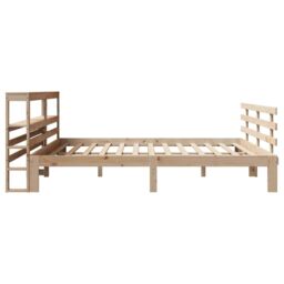 Berkfield Home Bed Frame with Headboard without Mattress 200x200 cm in Brown - thumbnail 7