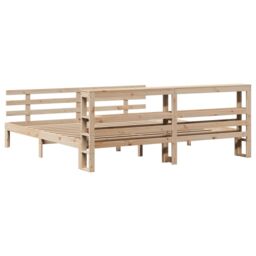 Berkfield Home Bed Frame with Headboard without Mattress 200x200 cm in Brown - thumbnail 8