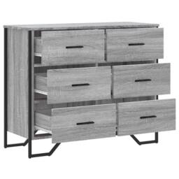 Berkfield Home Chest of Drawers Grey Sonoma 91x35.5x74.5 cm Engineered wood - thumbnail 7